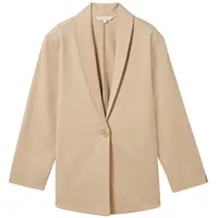 Tom Tailor Damen Basic Blazer, braun, Uni, Gr. L