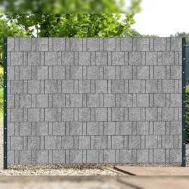 zaunzu® Sichtschutzstreifen Vlies 26 x 1 cm Hellgrau