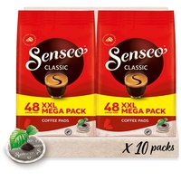 Senseo Pads Classic - Kaffee RA-zertifiziert - 10 Megapackungen XXL x 48 Kaffeepads
