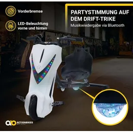 ACTIONBIKES MOTORS Elektro-Drift-Trike Drift-Scooter weiß (Weiß Matt)