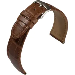 Eulit Krokodil- / Alligatorleder Alligator Classic 20mm" E58544620232" - goldbraun