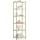 VASAGLE Regal mit 6 Ablagen, Badregal, gehärtetes Glas, einfache Montage, für Badezimmer, Wohnzimmer, Küche, Büro, transparent-metallisches Gold