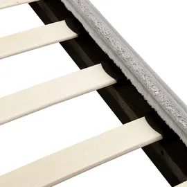 Beliani Bett mit Lattenrost Cord FLAYAT 140 x 200 cm Hellgrau