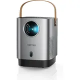 Mini Beamer 【4D/4P Trapezkorrektur/Elektrischer Fokus/Staubdichter】 Smart Projector 1080P Full HD mit 20000 Lumens, TOPTRO Beamer Klein WiFi6 Bluetooth5.2 50% Zoom für TV Stick/Smartphone/HDMI/USB