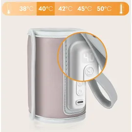 lionelo Thermup Go Tragbarer Multifunktional Sterilisator für Babyflaschen, Babykostwärmer und Warmhaltung, Rosa