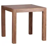 FineBuy Esstisch 80 x 75 x 80 cm braun