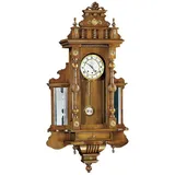 Casa Padrino Luxus Barock Wanduhr Braun / Gold - Prunkvolle Barockstil Uhr - Handgeschnitzte Barock Pendeluhr - Luxus Qualität - Made in Italy