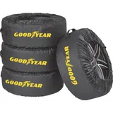 GOODYEAR Reifentaschen aus 600D Polyester zum Transport, Lagerung von Reifen, UV Schutz, wasserabweisend schwarz Set 4-teilig