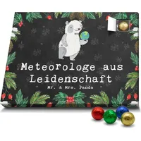 Mr. & Mrs. Panda Schoko Adventskalender Meteorologe Leidenschaft - Schwarz - Geschenk, Danke, Rente, Schokoladen Adventskalender, Kollege, Arbeitsk... - Schwarz