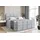 altdecor Boxspringbett mit Fußteil, 2 Matratzen und Topper - 160x200 cm - NOVA-Z KING - Hellgrau Samt - Polsterbett mit, H3- und H4- Matratzen, Be... - Hellgrau