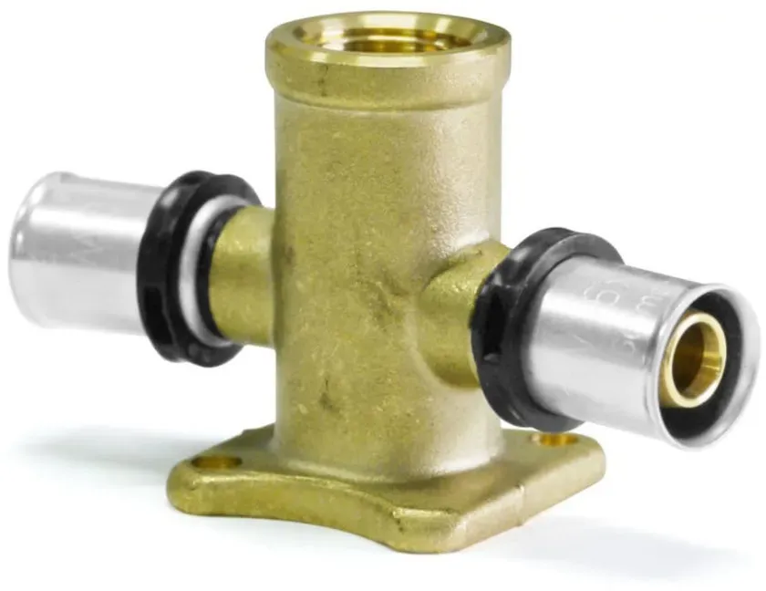 Sanpro Pressfitting Doppel Wandscheibe - Serienform, Größe 20x2, Höhe 52 mm