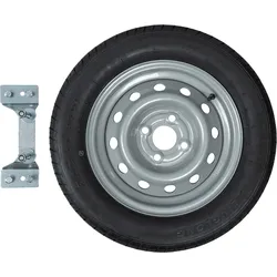 Ersatzrad für Anhänger mit Halterung REIFEN LINGLONG 155/70 R13 75N FELGE UNITRAILER 4Jx13"H2 4x100 ET:30