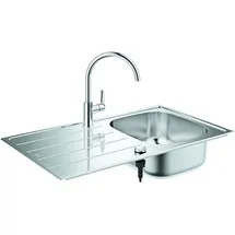 Grohe Bau Set Küchenspüle, mit BauEdge Einhand-Spültischbatterie, 31562SD1