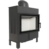 Kratki Kamineinsatz aus Stahl LUCY 14 kW Ø 200 - Schwarz