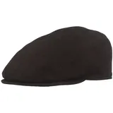 Bullani Schiebermütze knautschbare Flatcap aus 100% Leinen schwarz 3XL