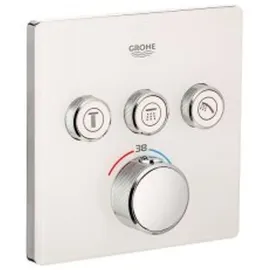 Grohe Grohtherm SmartControl Thermostat mit 3 Absperrventilen, Wandrosette moon white,