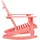 vidaXL Adirondack-Schaukelstuhl Massivholz Tanne Rosa