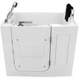 AcquaVapore Sitzwanne Badewanne mit Tür 68 x 110 x 114 cm (S08WP-TH-C-R)