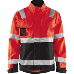 Warnschutz Bundjacke "4064" - L - rot/schwarz