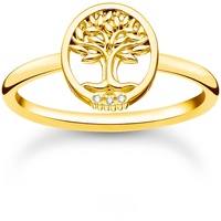Thomas Sabo Ring Tree of Love mit Steinen Goldfarben, 50/15,9