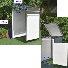 Melko Mülltonnenbox Anbaubox 68 x 68 x 127 cm weiß