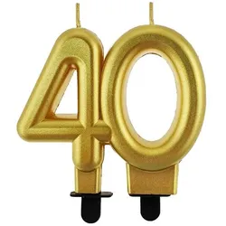 40. Geburtstag Kerze gold Zahl