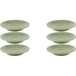 Untertasse APS "6er Set Espressountertasse -SNUG-", grün, H:2cm Ø:11,5cm, Porzellan, Speiseteller, hochwertig verarbeitetes Material