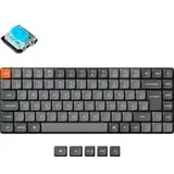 Keychron K3 Max, grau, LEDs RGB, hot-swap, Gateron Low Profile 2.0 BLUE, USB/Bluetooth, DE (K3M-H2-DE)