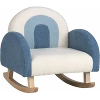 Kindersofa Kinder Schaukelstuhl, Kindersessel Teddy Samtmaterial & Massivholzbeinen, Anti-Kipp-Design, Mini-Sessel für Kinderzimmer, Kinderstuhl für