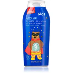 BIOBAZA Action Hero Duschgel für Haare und Körper für Kinder 250 ml