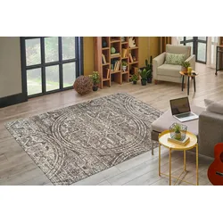 Teppich KAYOOM "Davis 425", grau, B:80cm H:12mm L:150cm, Polyester, Teppiche, edles Design, pflegeleicht, neutrale Farben