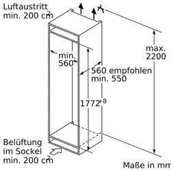 Siemens - Einbau-Kühl-Gefrier- Kombination iQ500 (177.2x55.8 cm) | Flachscharnier | KI87SADE0