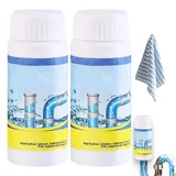 Drainelix Abflussreiniger Schaum Extra Stark, Multifunktional Rohrreiniger Extrem Stark, Hochwirksamer Rohrreiniger Toilettenreiniger und WC Reiniger mit Aktivschaum für Waschbecken, Toiletten (B,2PC)