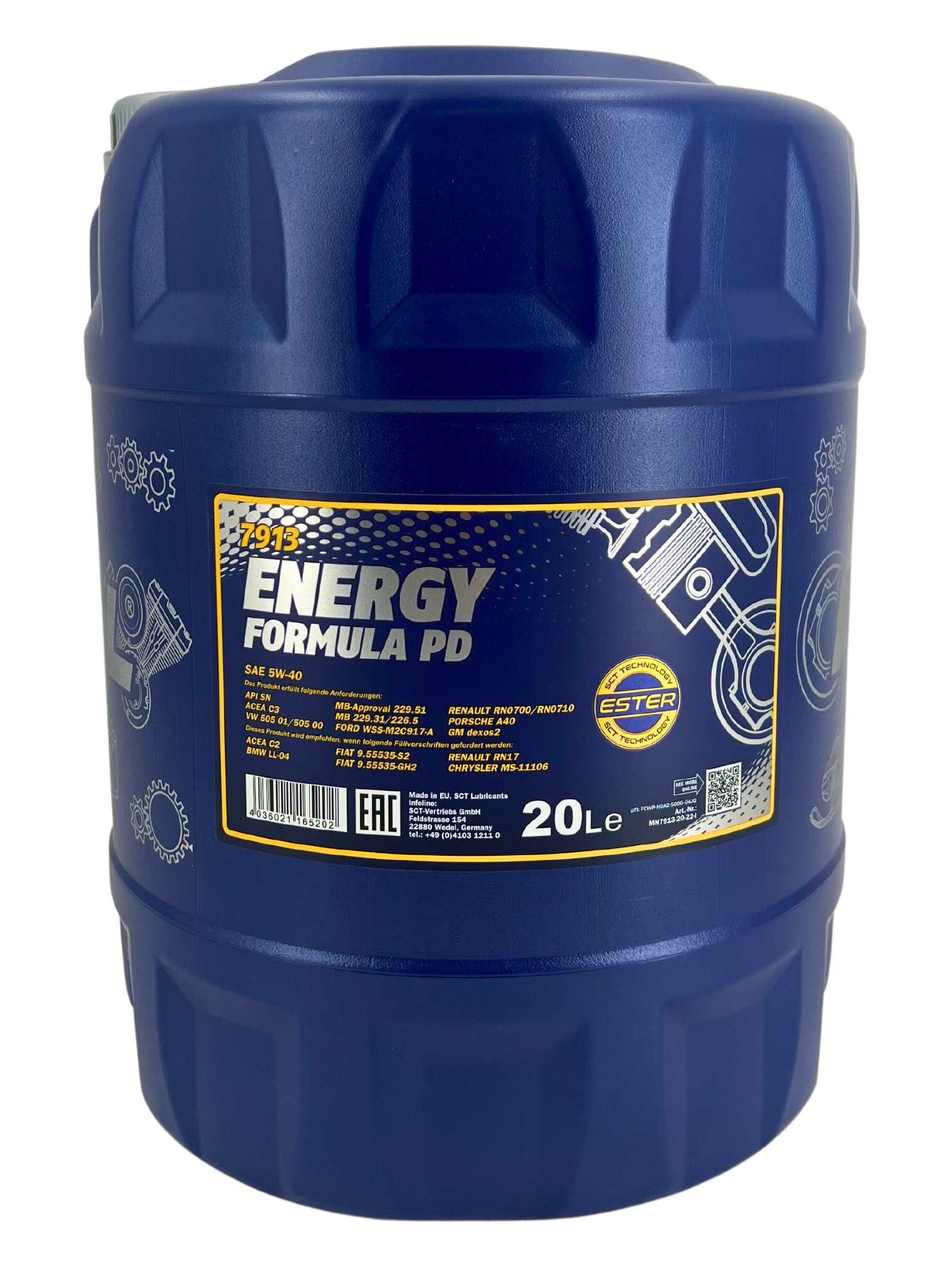 20 liter energy formula pd 5w-40