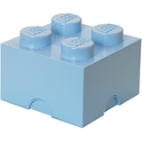 Lego Aufbewahrungsstein, 4 Noppen, hell blau