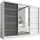 A&J MöbelLand Schiebetürenschrank AURELIA 1 200 x 215 x 59,5 cm Weiß/Graphit