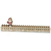 Holz Adventskalender Tagesanzeiger Weihnachtsmann L: 30cm - Adventsdeko, Deko