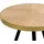 Beliani Beistelltisch Hellbraun Holzoptik u. Gold Rund 44 cm