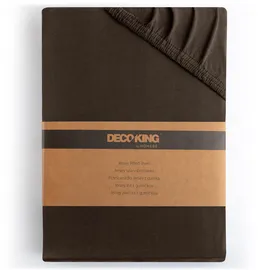 DecoKing Spannbettlaken Jersey 120 x 200 - 140 x 200 cm braun