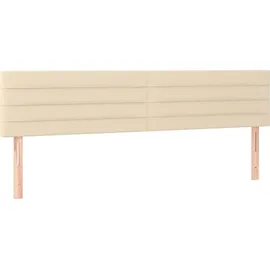 vidaXL Boxspringbett mit Matratze Creme 180x200 cm Stoff