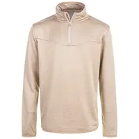 Endurance Langarmshirt "Ledger Jr.", Jungen, Gr. 140, beige (beige, meliert), 92% Polyester, 8% Elasthan, unifarben, normal, Shirts Langarmshirt, mit hochabschließendem Kragen
