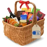 Creative Home Einkaufskorb Weidenkorb handgeflochten 42 x 32 x 40 cm braun