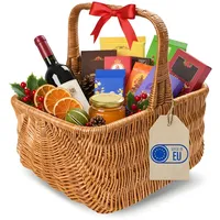 Creative Home Einkaufskorb Weidenkorb handgeflochten 42 x 32 x 40 cm braun