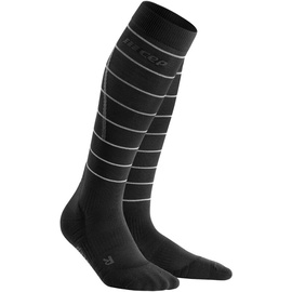 CEP Herren Kompressionsstutzen Reflective Socks schwarz | 32-38cm 2022 Laufsocken