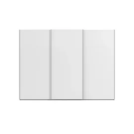 meinSchrank Schwebetürenschrank Regina 301 x 223 x 68 cm Weiß/Beige/Grau/Schwarz