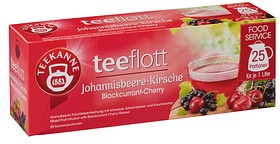 TEEKANNE teeflott Johannisbeere-Kirsche Tee 25 Portionen