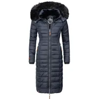 Navahoo Wintermantel "Umay", Damen, Gr. S (36), blau, Oberstoff: 100% Polyester, Futter: 100% Polyester, Wattierung: 100% Polyester, Ärmelfutter: 100% Polyester, Kunstpelz: 90% Polyacryl, 10% Polyester, clean, tailliert ca.
