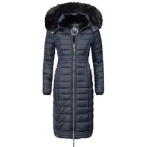 Navahoo Wintermantel "Umay", Damen, Gr. S (36), blau, Oberstoff: 100% Polyester, Futter: 100% Polyester, Wattierung: 100% Polyester, Ärmelfutter: 100% Polyester, Kunstpelz: 90% Polyacryl, 10% Polyester, clean, tailliert ca.