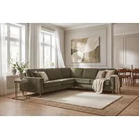 Home Affaire Eckcouch Chenille 290 cm 3-Sitzer Grün