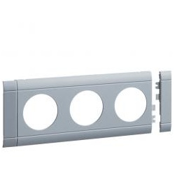 tehalit Blende 3-fach Steckdose anreihbar, Oberteil 80mm, aluminium
